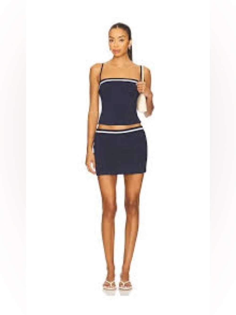 NWT:SNDYS x REVOLVE Varsity Top and Skirt Set 🔵